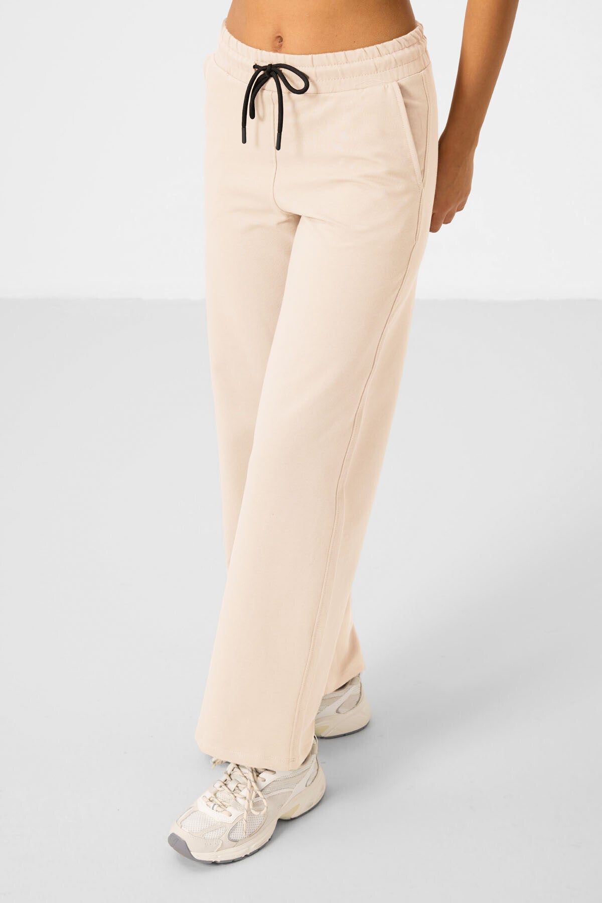 Cotton Tracksuit Women's Tunic Set with Seamless Collar - 95346