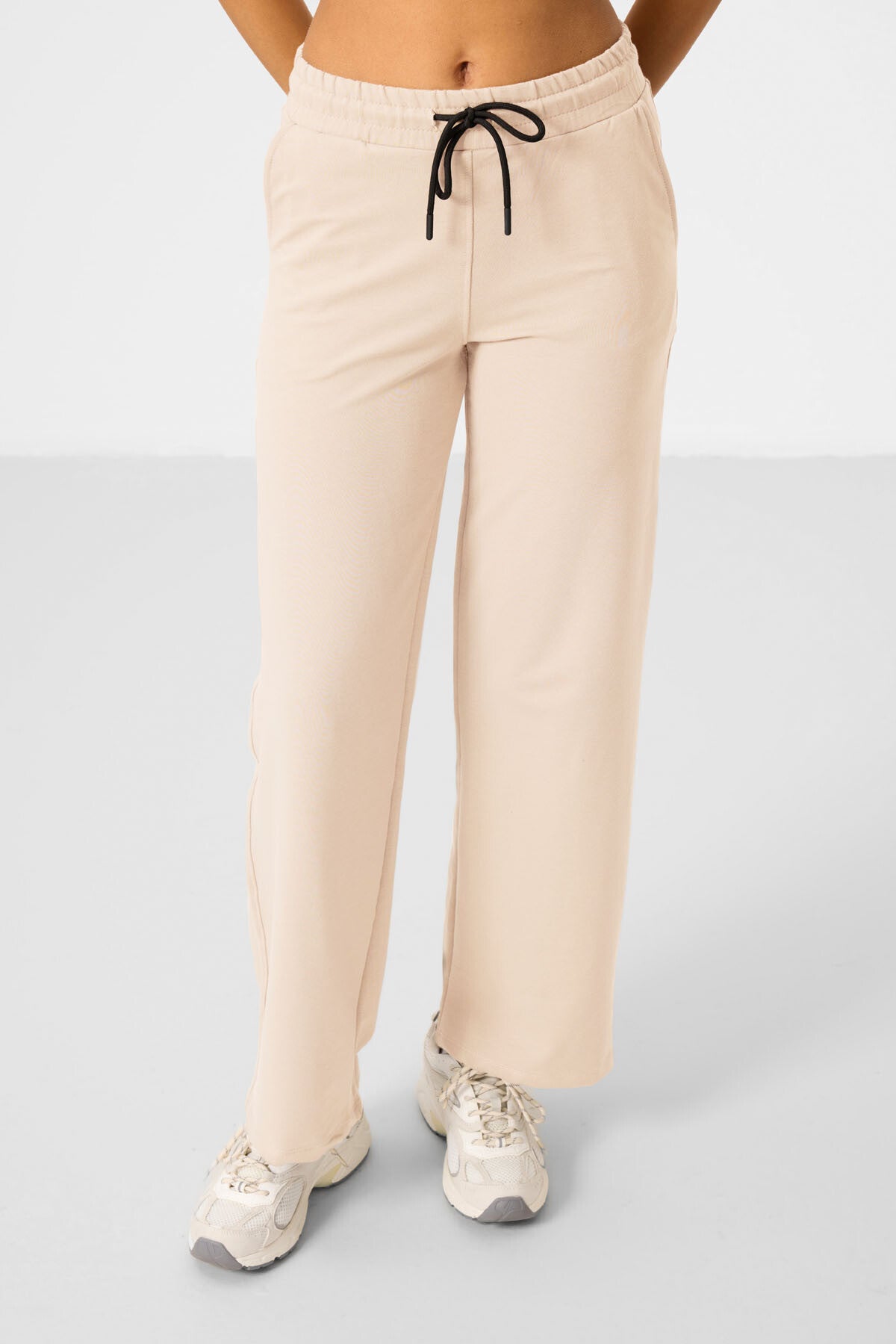 Cotton Tracksuit Women's Tunic Set with Seamless Collar - 95346