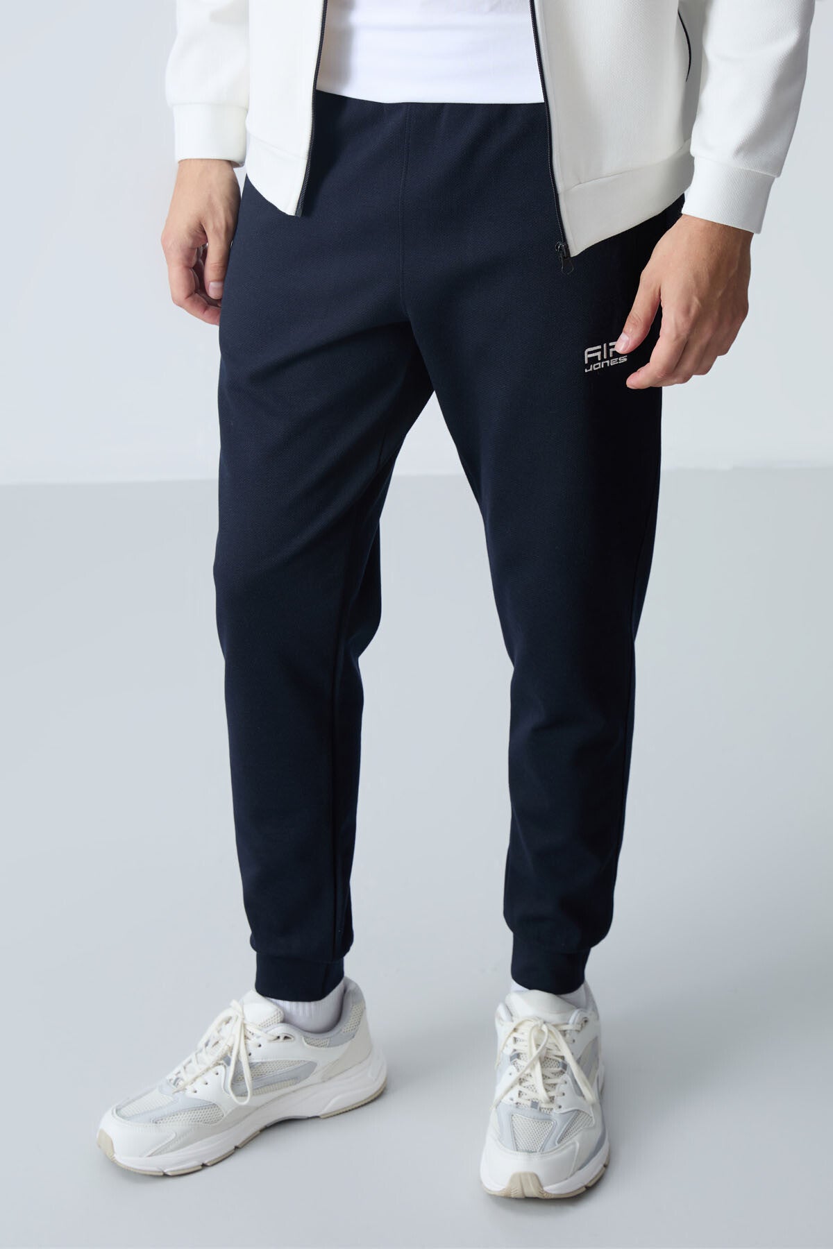 Hugo Beige - Navy Blue Jogger Men's Tracksuit Set - 85198