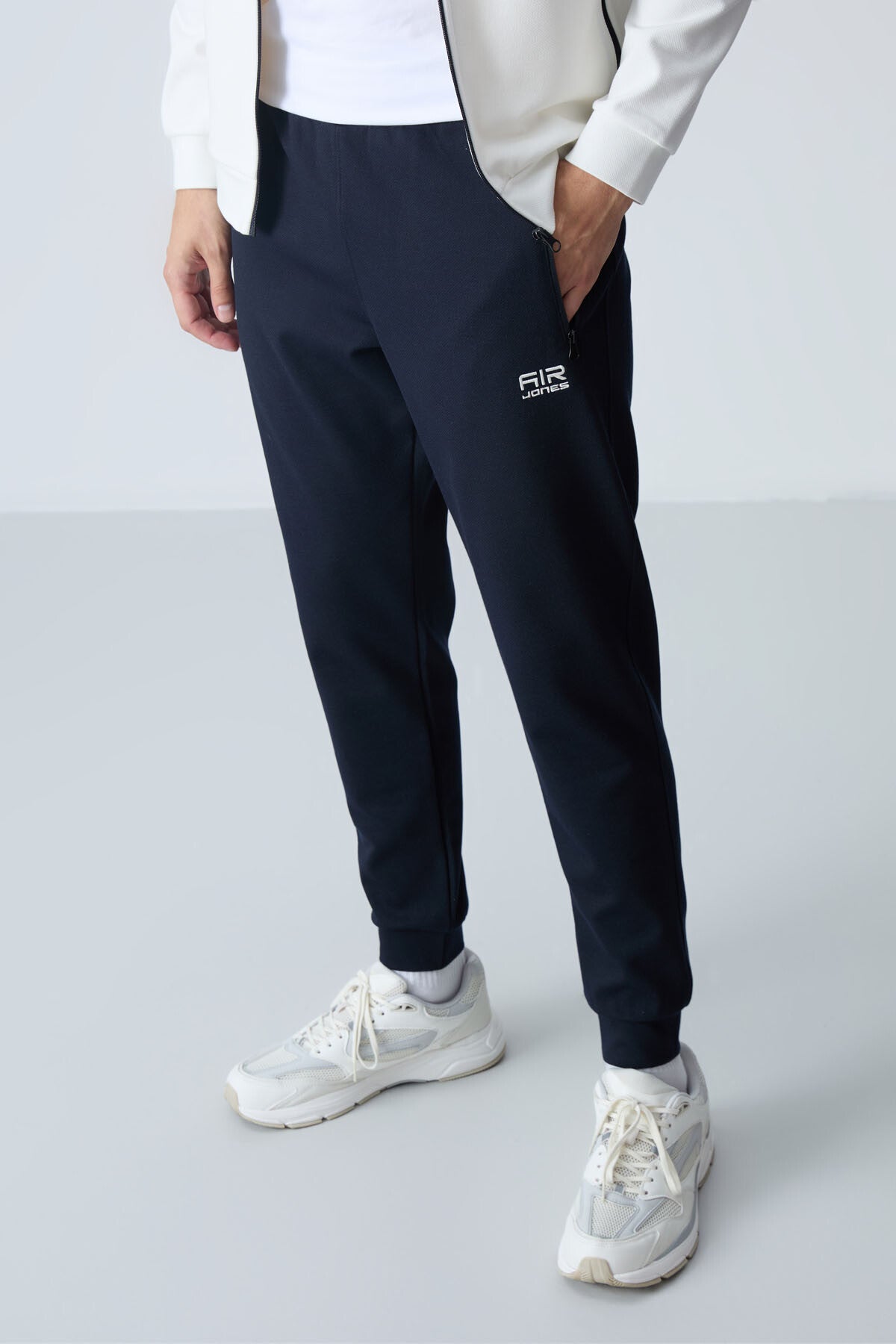 Hugo Beige - Navy Blue Jogger Men's Tracksuit Set - 85198