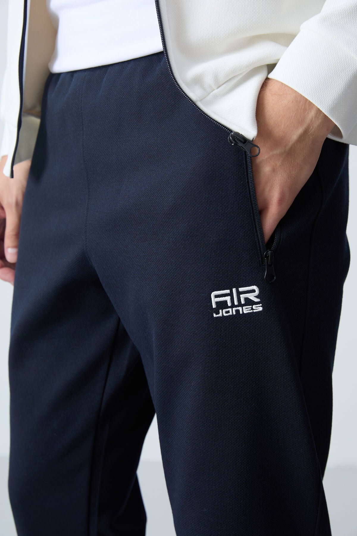 Hugo Beige - Navy Blue Jogger Men's Tracksuit Set - 85198