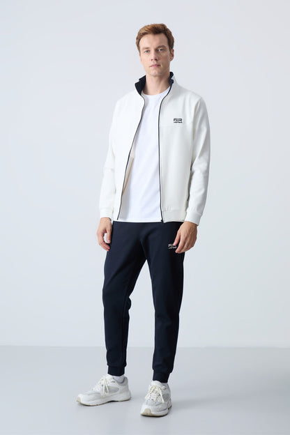 Hugo Beige - Navy Blue Jogger Men's Tracksuit Set - 85198