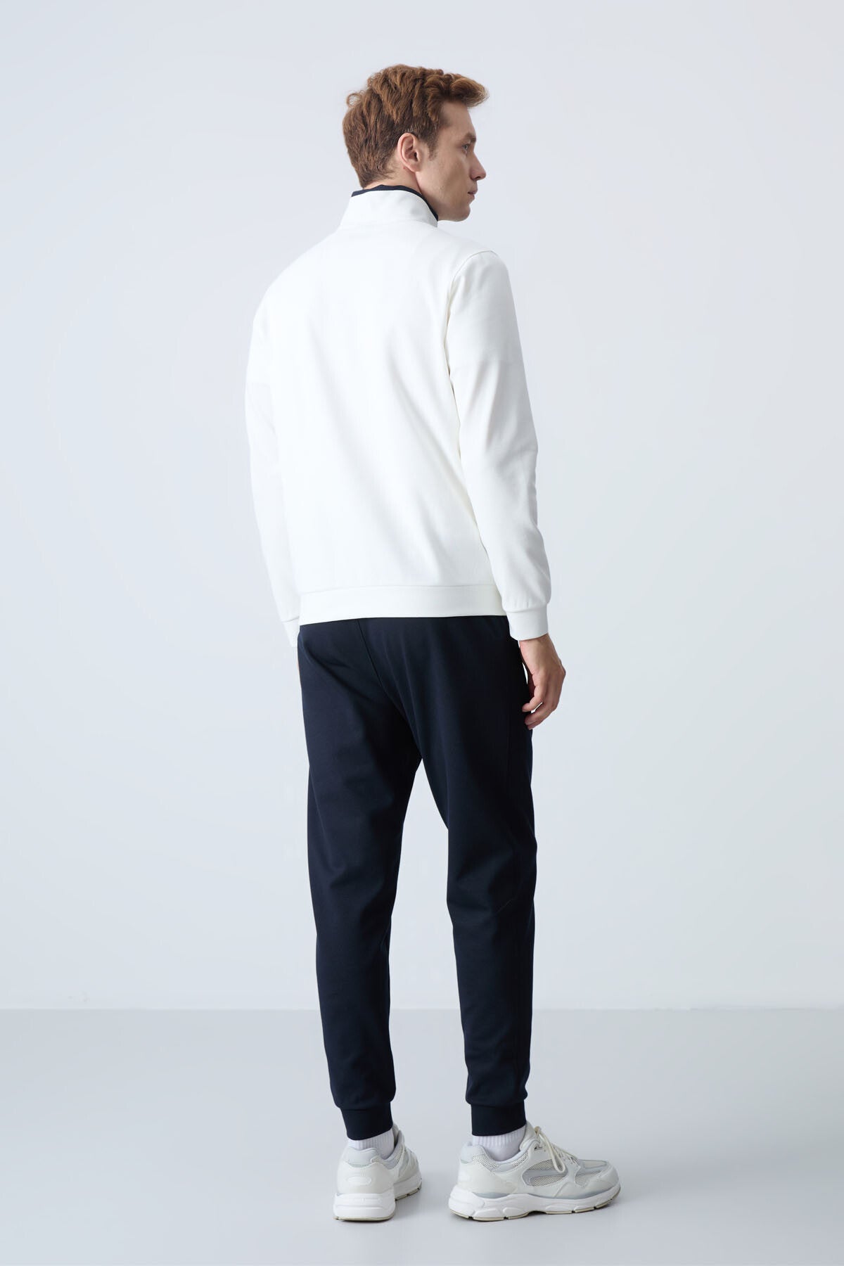 Hugo Beige - Navy Blue Jogger Men's Tracksuit Set - 85198