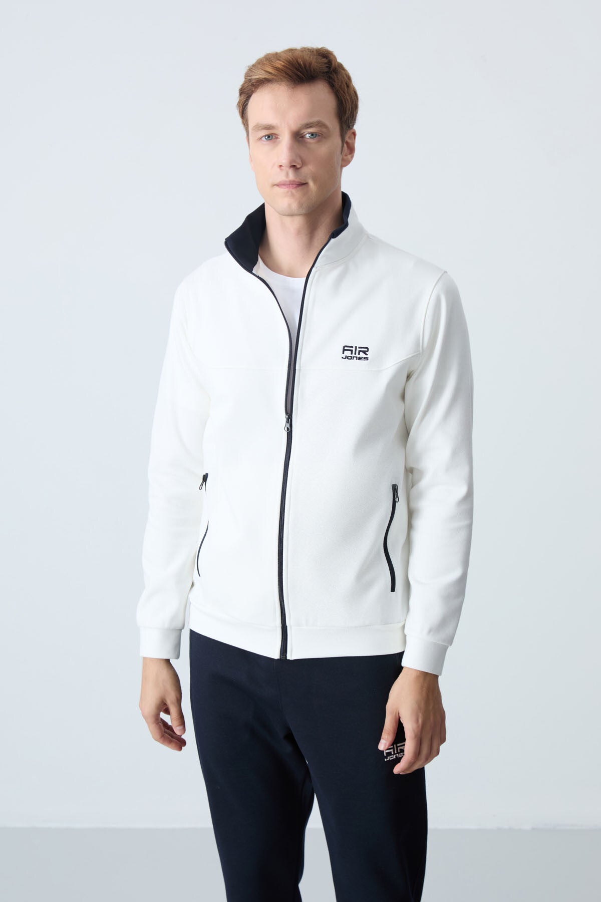 Hugo Beige - Navy Blue Jogger Men's Tracksuit Set - 85198