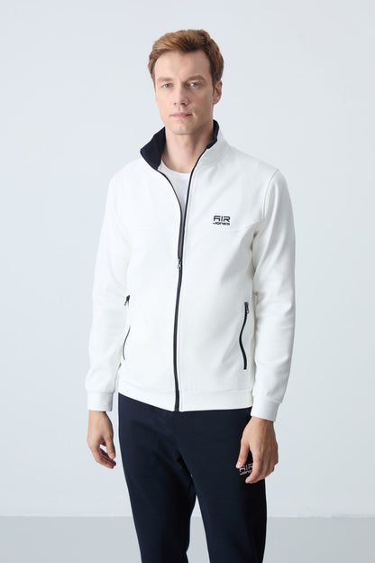 Hugo Beige - Navy Blue Jogger Men's Tracksuit Set - 85198