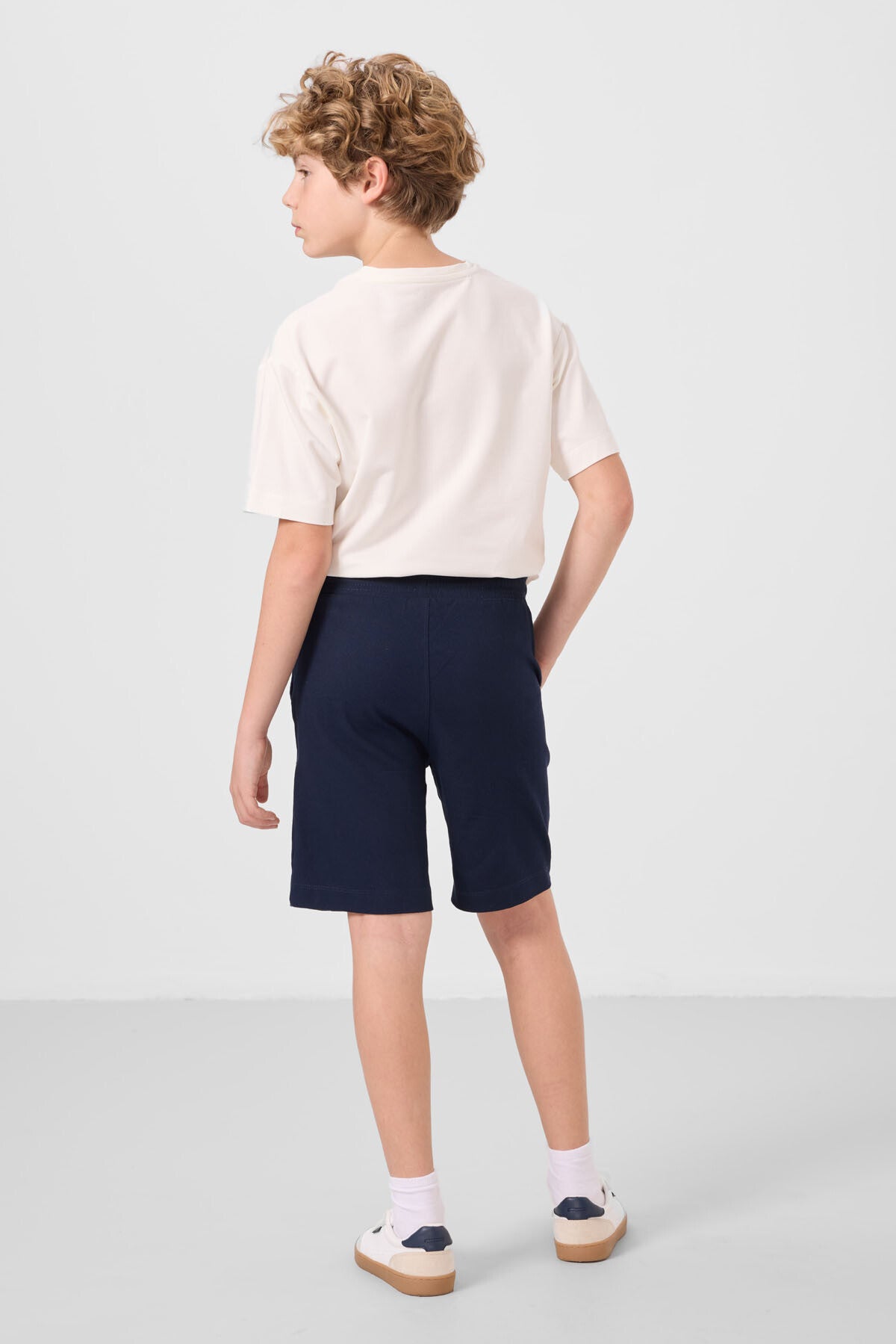 The oversized cotton oversized fit woven lightweight elastic Chino shorts set - 11276
