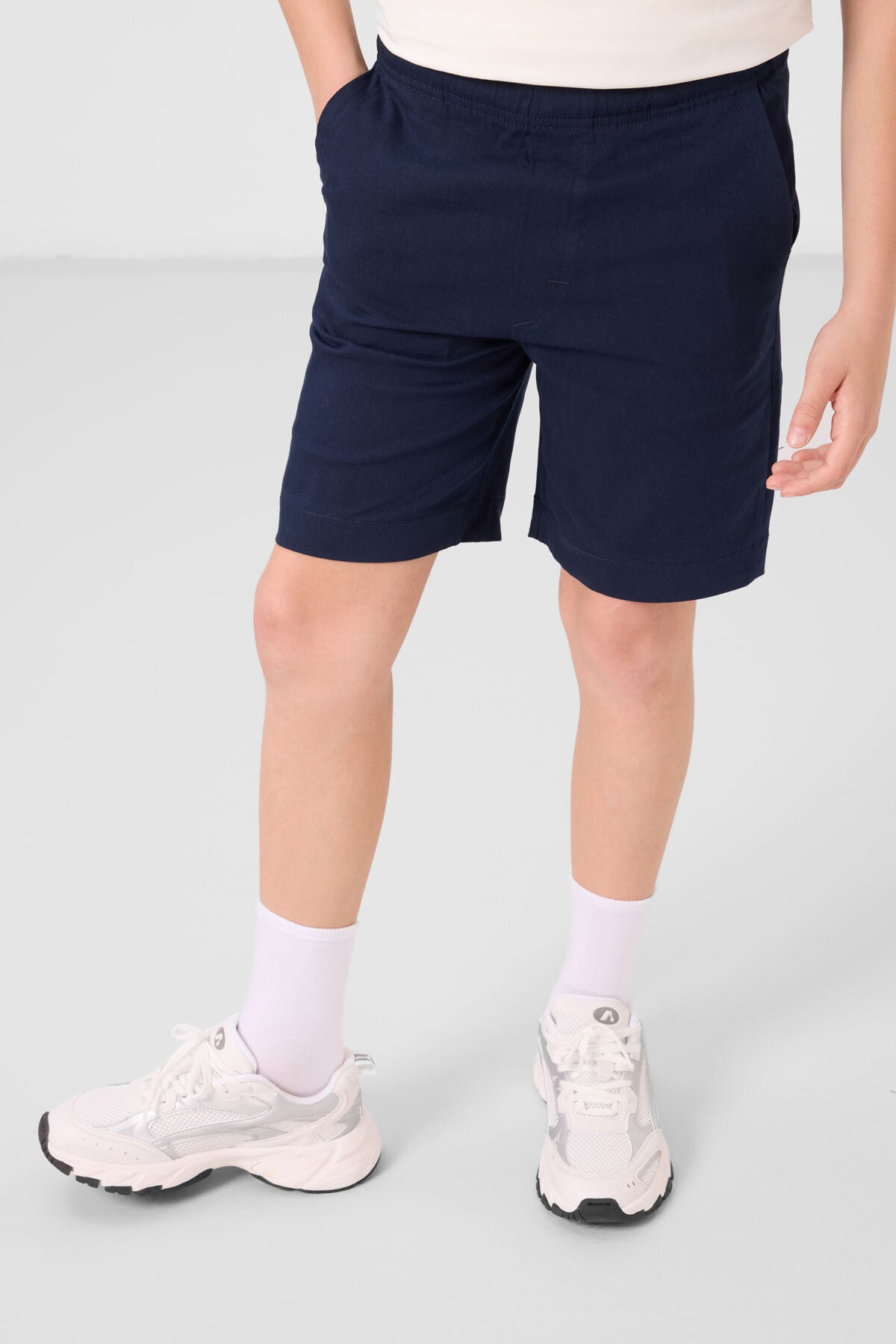 Cotton oversized fit woven lightweight elastic Chino Shorts set - 11278