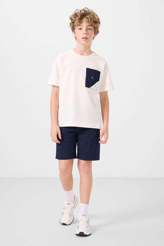 Cotton oversized fit woven lightweight elastic Chino Shorts set - 11278