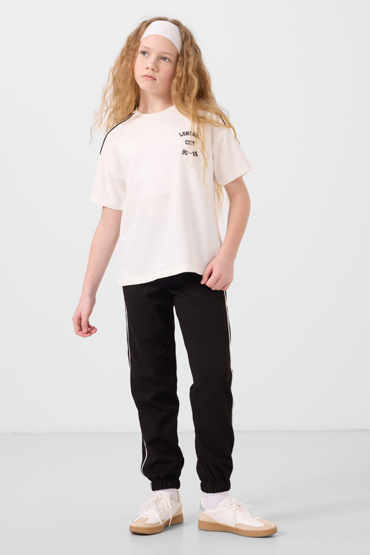 Black and brown O-collar printed with rubber stamps Standard Fit Tracksuit Set - 75186
