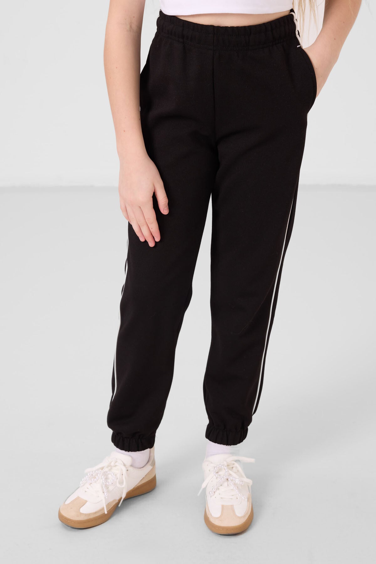 Black and brown O-collar printed with rubber stamps Standard Fit Tracksuit Set - 75186