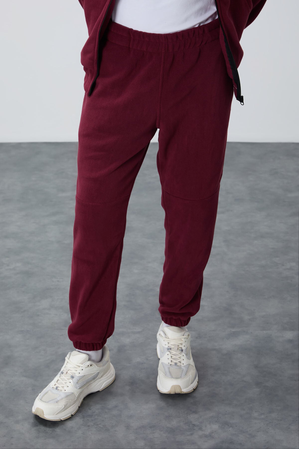 Purple Thick Soft Textured Comfort Fit Embroidered Men's Tracksuit Set - 85269