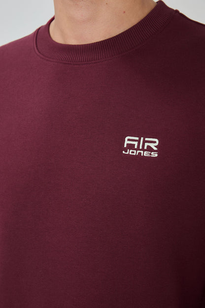 Andy Burgundy-Black Brushed Men's Tracksuit Set - 85190