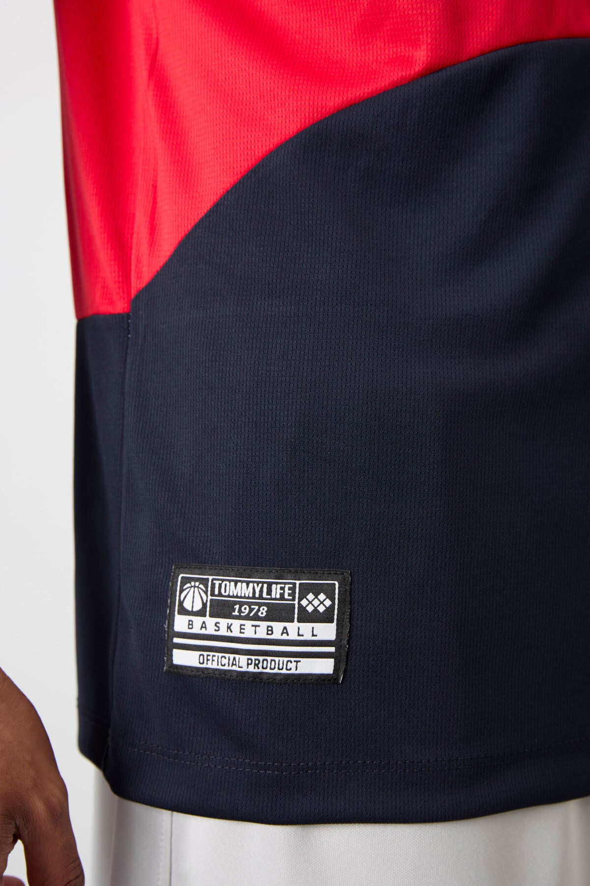 Navy Blue Polyester Breathable Textured Thin Flexible Standard Fit Men's Basketball Singlet - 88395