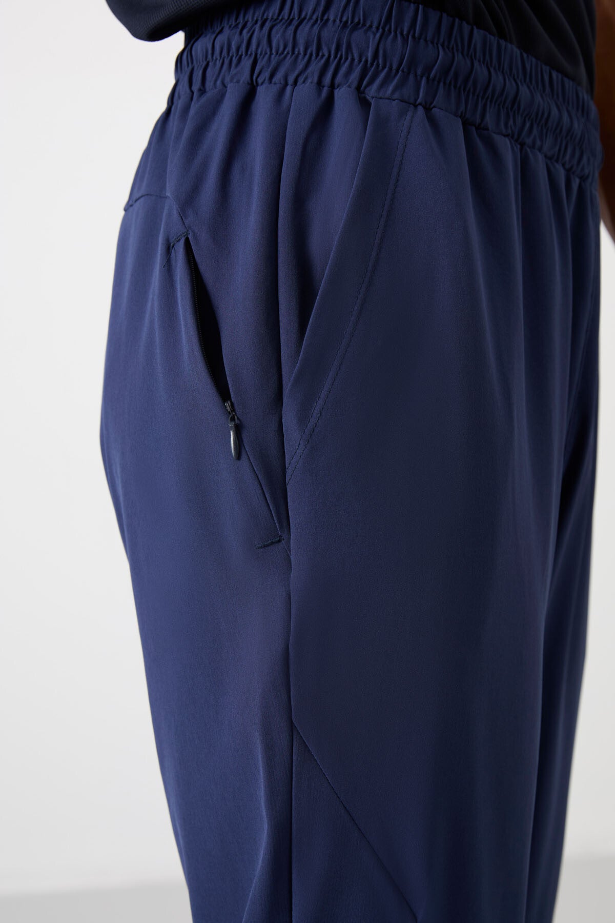 Indigo Polyester Thin Soft Comfort Fit Men's Tracksuit Bottom - 82119