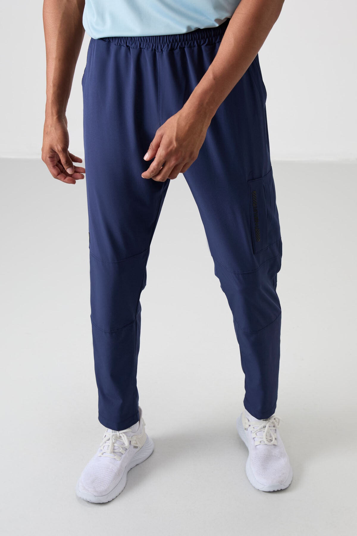 Indigo Polyester Thin Soft Comfort Fit Men's Tracksuit Bottom - 82120