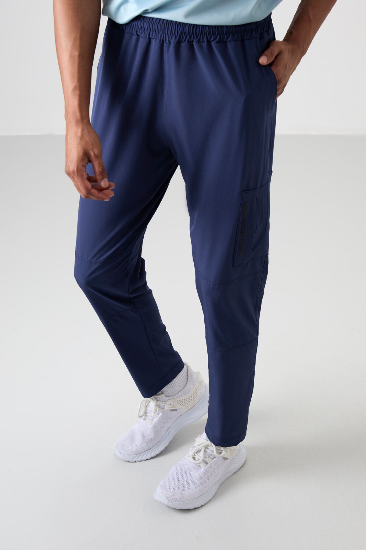 Indigo Polyester Thin Soft Comfort Fit Men's Tracksuit Bottom - 82120