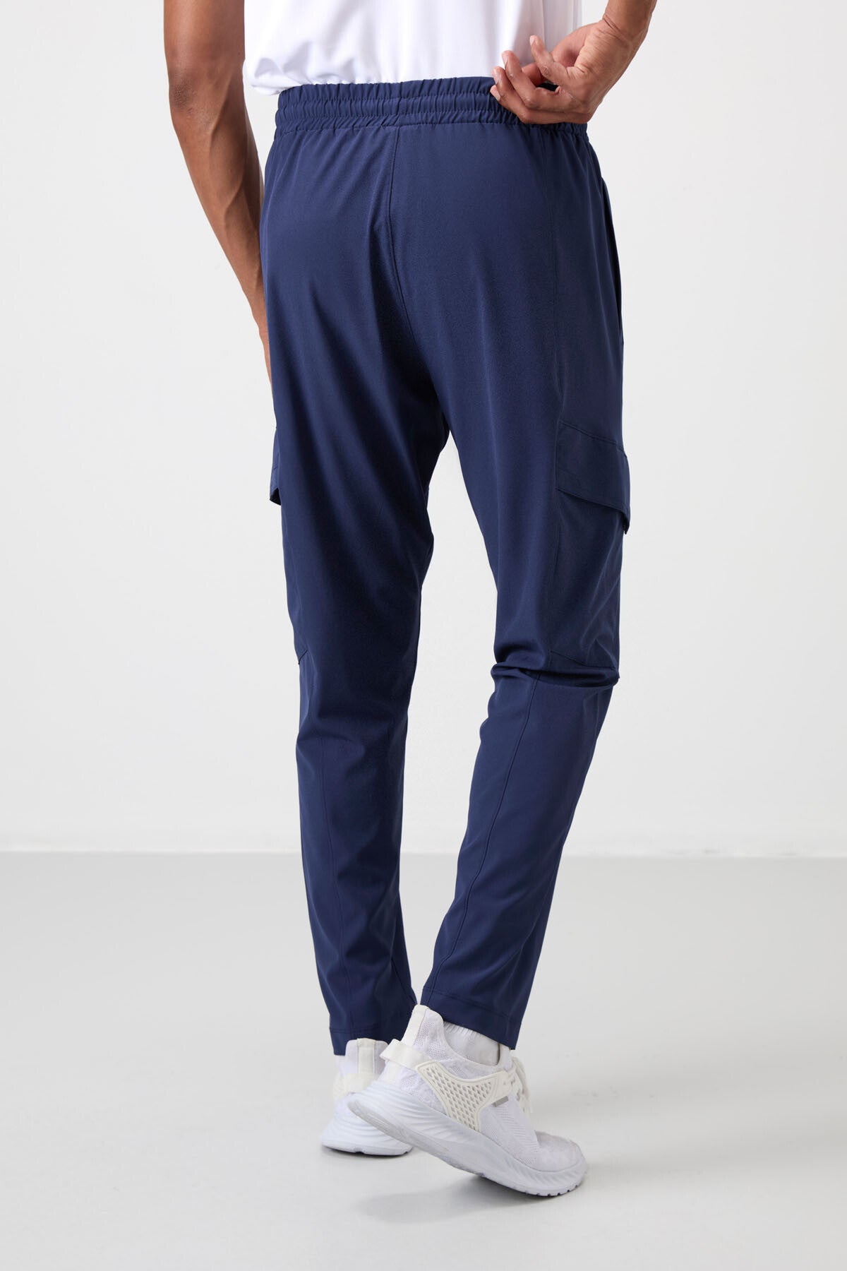 Indigo Polyester Thin Soft Comfort Fit Men's Tracksuit Bottom - 82121