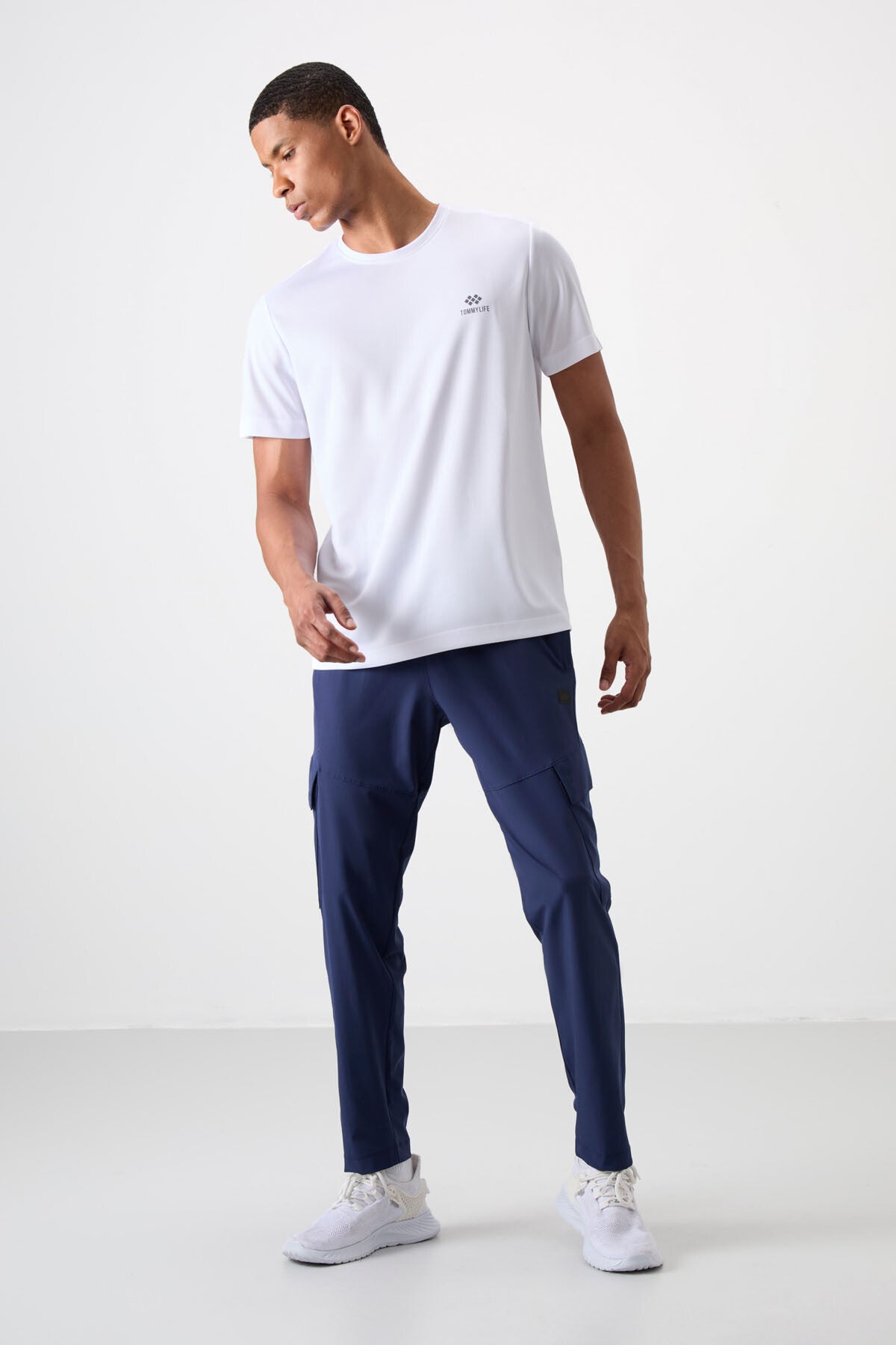 Indigo Polyester Thin Soft Comfort Fit Men's Tracksuit Bottom - 82121