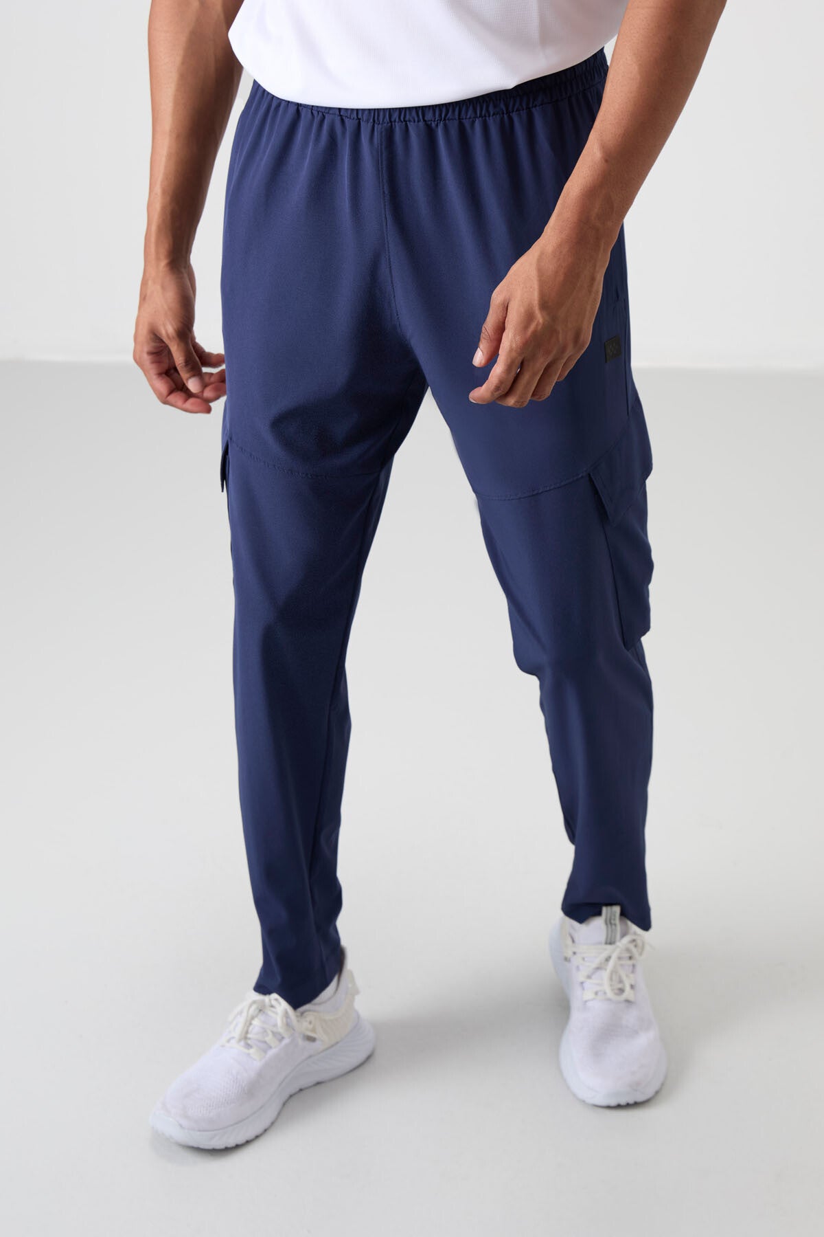 Indigo Polyester Thin Soft Comfort Fit Men's Tracksuit Bottom - 82121