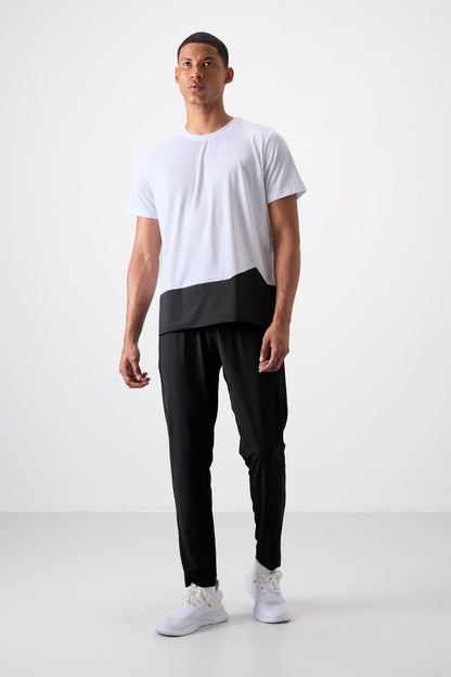 Black Comfort fit tracksuit bottom