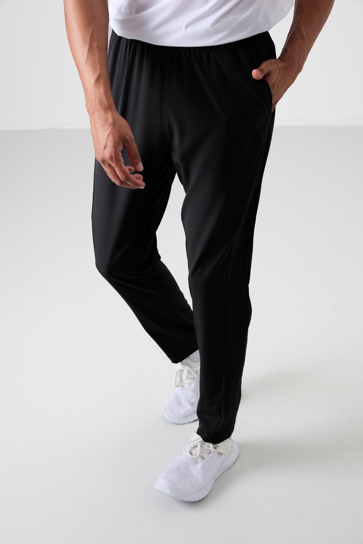Black Comfort fit tracksuit bottom
