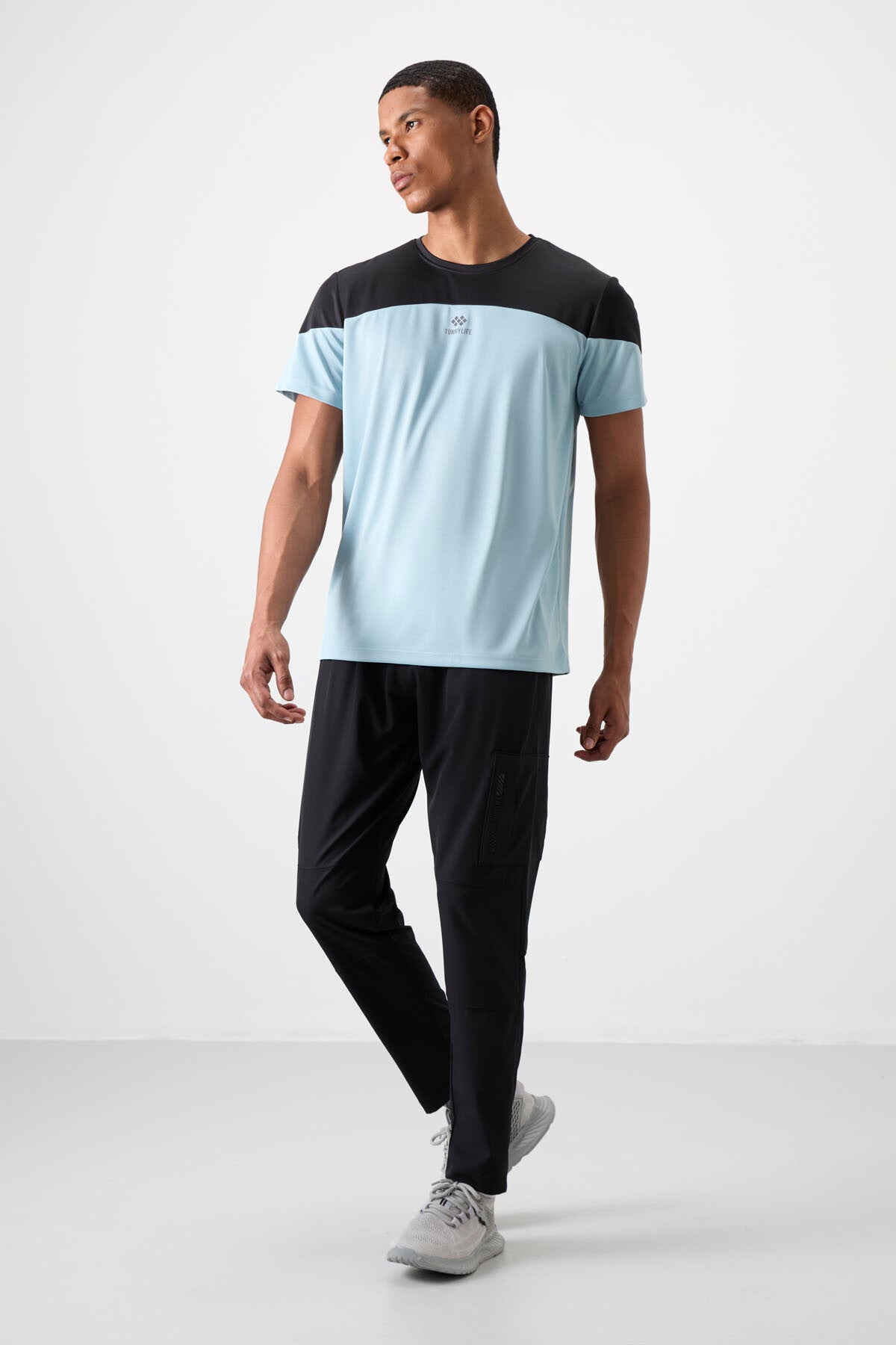 Black Polyester Thin Soft Comfort Fit Men's Tracksuit Bottom - 82120