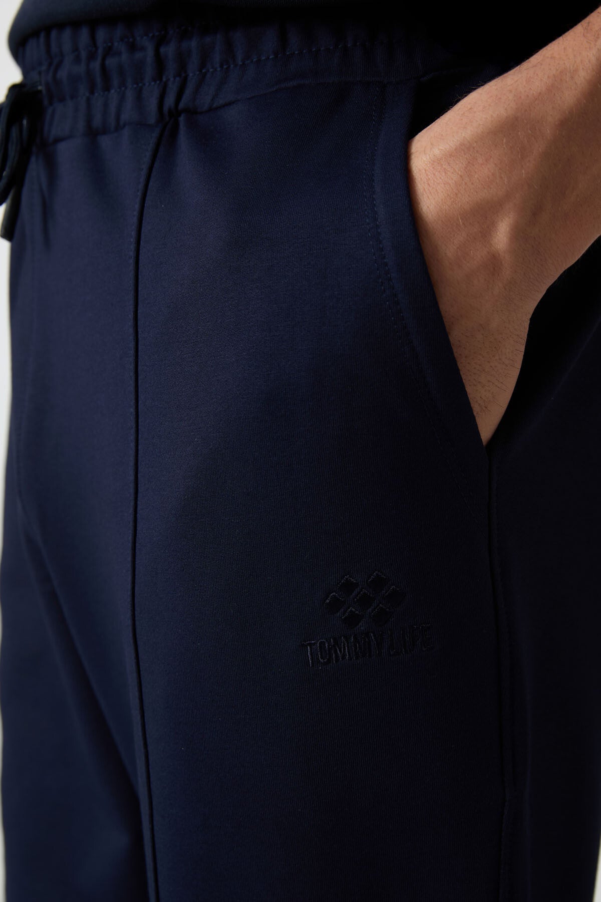 Indigo Cotton Soft Textured Comfort Fit Embroidered Men's Jogger - 82123