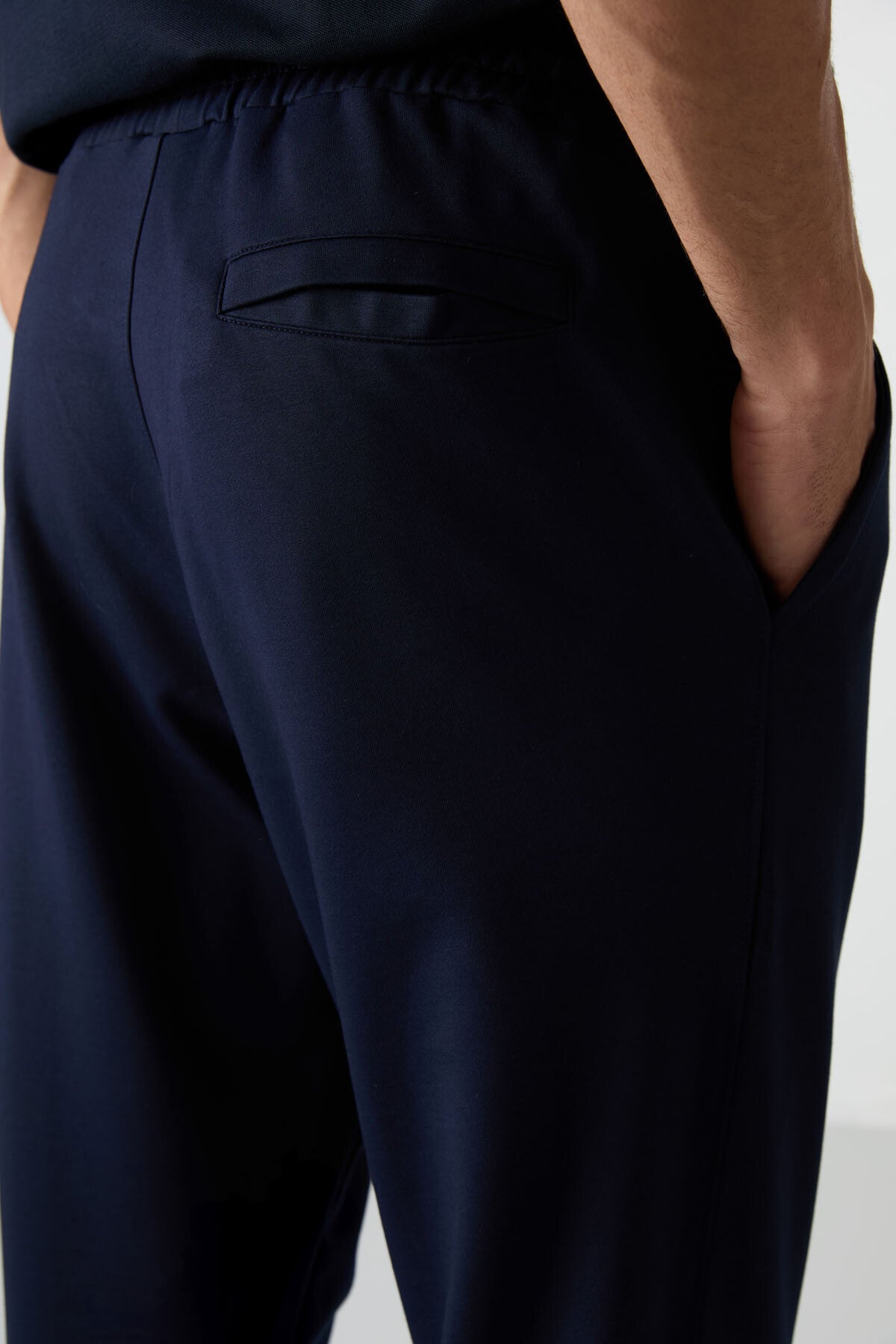 Indigo Cotton Soft Textured Comfort Fit Embroidered Men's Jogger - 82123