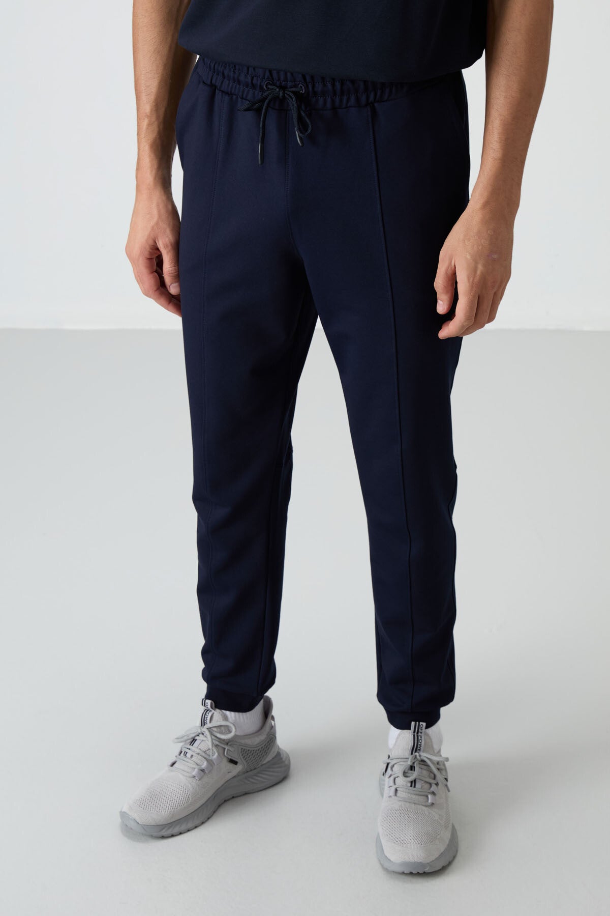 Indigo Cotton Soft Textured Comfort Fit Embroidered Men's Jogger - 82123