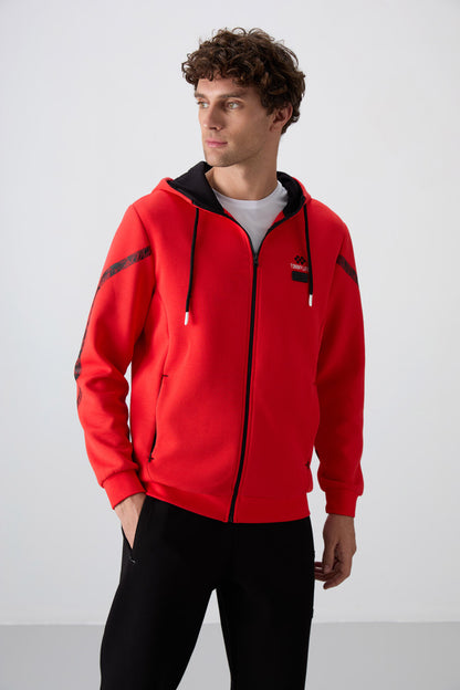 Fiesta - Black Cotton Thick Soft Textured Comfort Fit Printed Men's Tracksuit Set - 85236