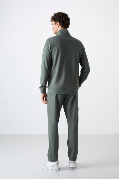 Right Fit Collar Zippered Comfort Fit Classic Cuff Men's Tracksuit Set - 85072