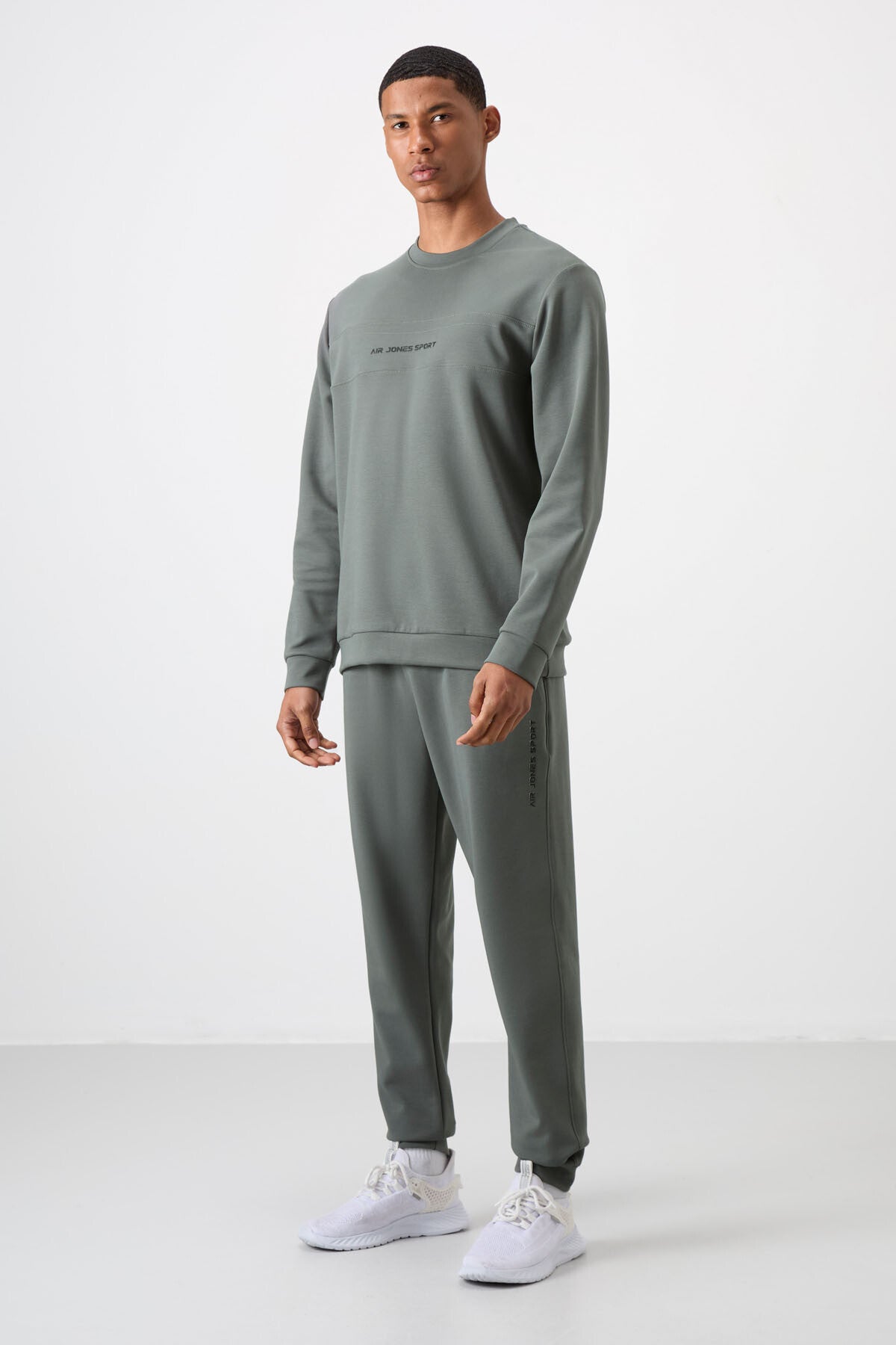 Right - Right Cotton Thick Soft Textured Comfort Fit Printed Men's Tracksuit Set - 85253