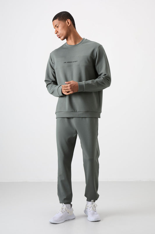 Right - Right Cotton Thick Soft Textured Comfort Fit Printed Men's Tracksuit Set - 85253