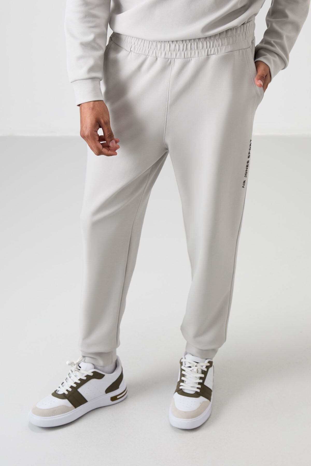 Stone Cotton Thick Soft Textured Comfort Fit Printed Men's Tracksuit Set - 85253