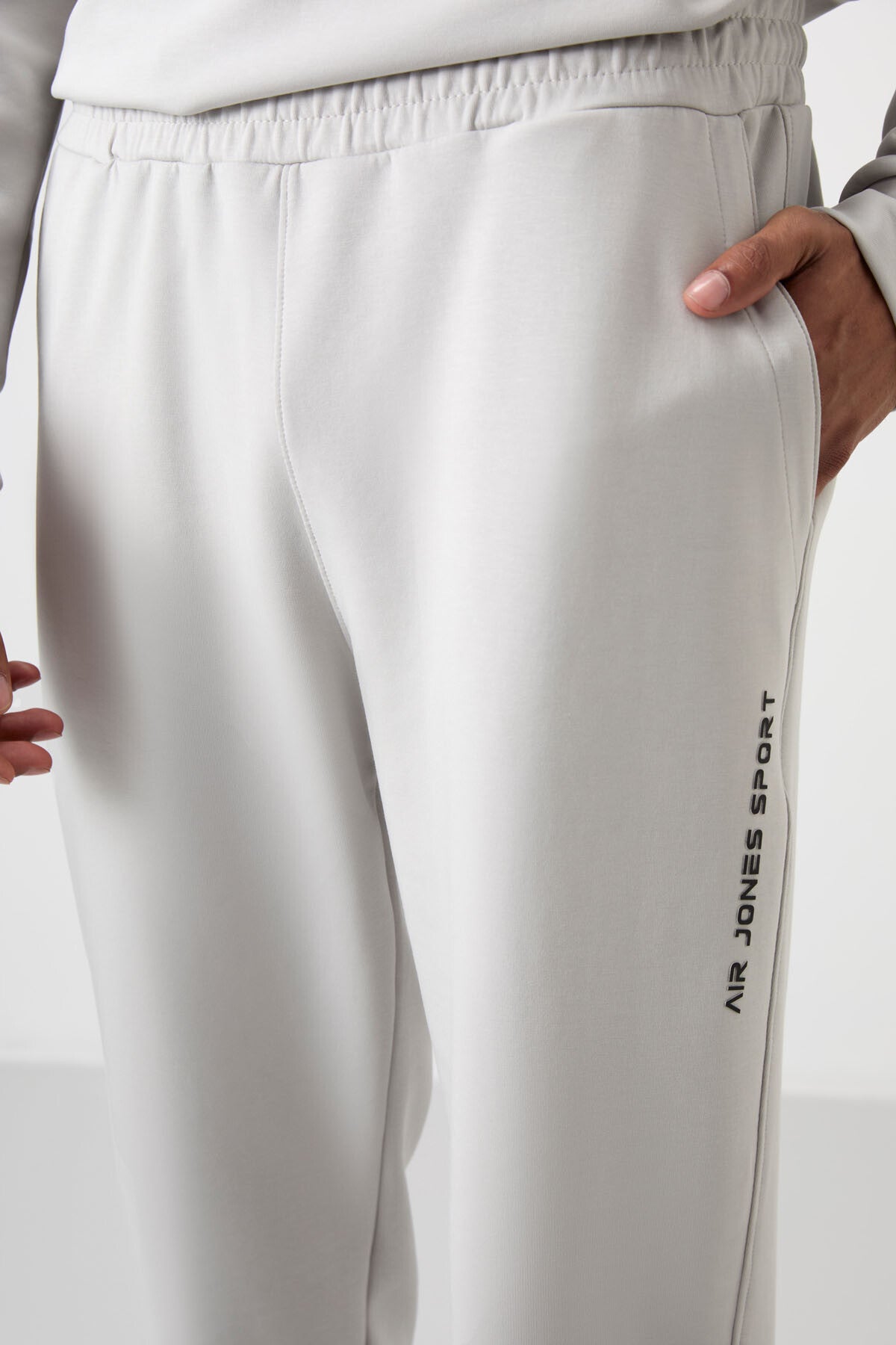 Stone Cotton Thick Soft Textured Comfort Fit Printed Men's Tracksuit Set - 85253