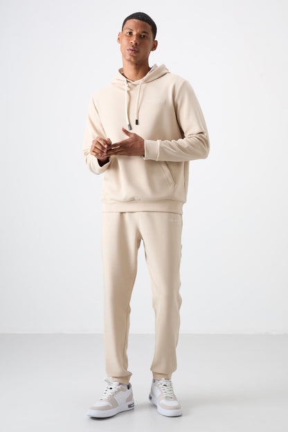 Cotton Thick Soft Textured Comfort Fit Embroidered Men's Tracksuit Set - 85255