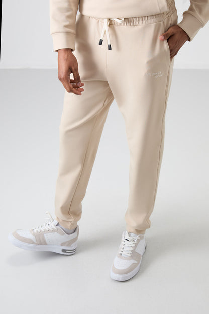 Cotton Thick Soft Textured Comfort Fit Embroidered Men's Tracksuit Set - 85255