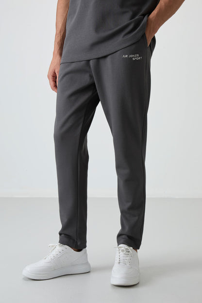 Cotton Thick Soft Textured Oversize Fit Embroidered Men's Tracksuit Set - 85252