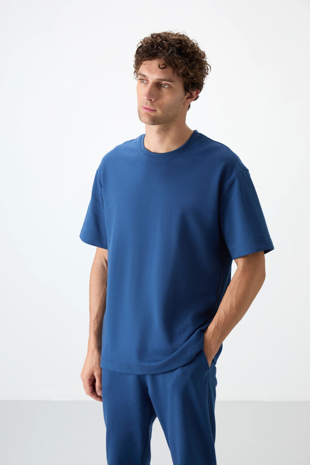 Parlament Cotton Thick Soft Textured Oversize Fit Basic Men's Tracksuit Set - 85251