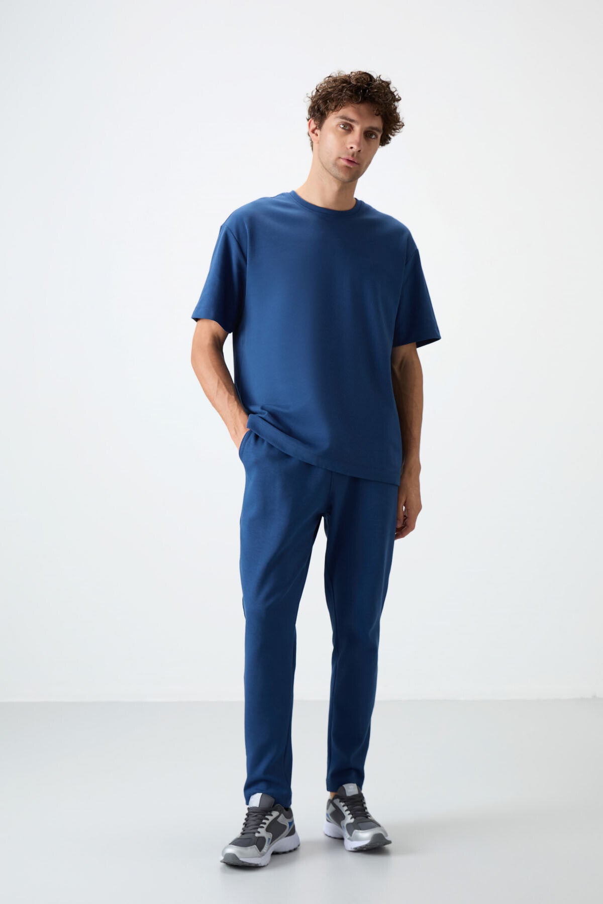 Parlament Cotton Thick Soft Textured Oversize Fit Basic Men's Tracksuit Set - 85251