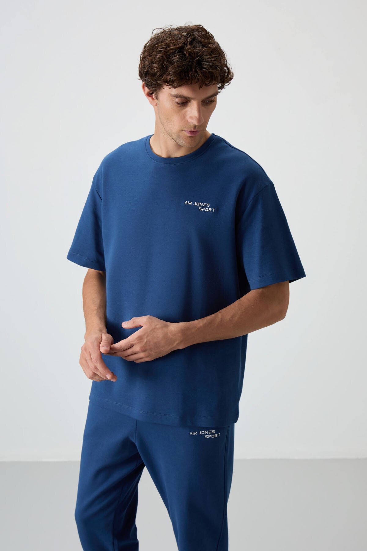 Parliament Cotton Thick Soft Textured Oversize Fit Embroidered Men's Tracksuit Set - 85252