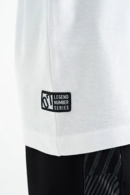 White Cep Detailed O Collar Standard Fit Boys T-Shirt - 11120
