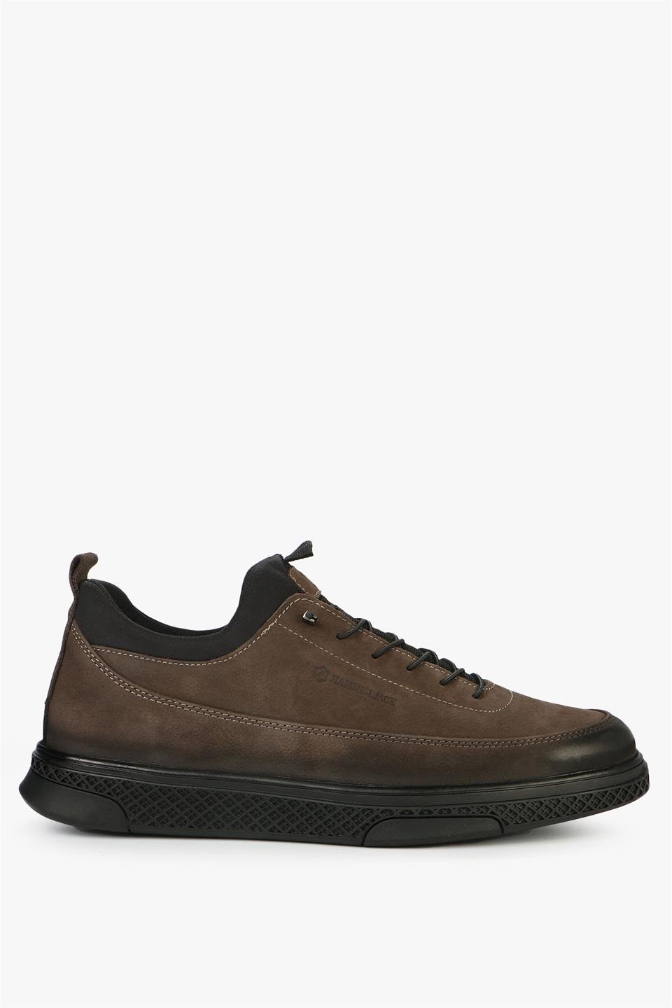 Premon Genuine Leather Grey Men's Shoes