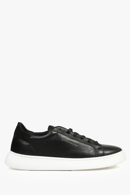 Real Leather Black Men's Shoes