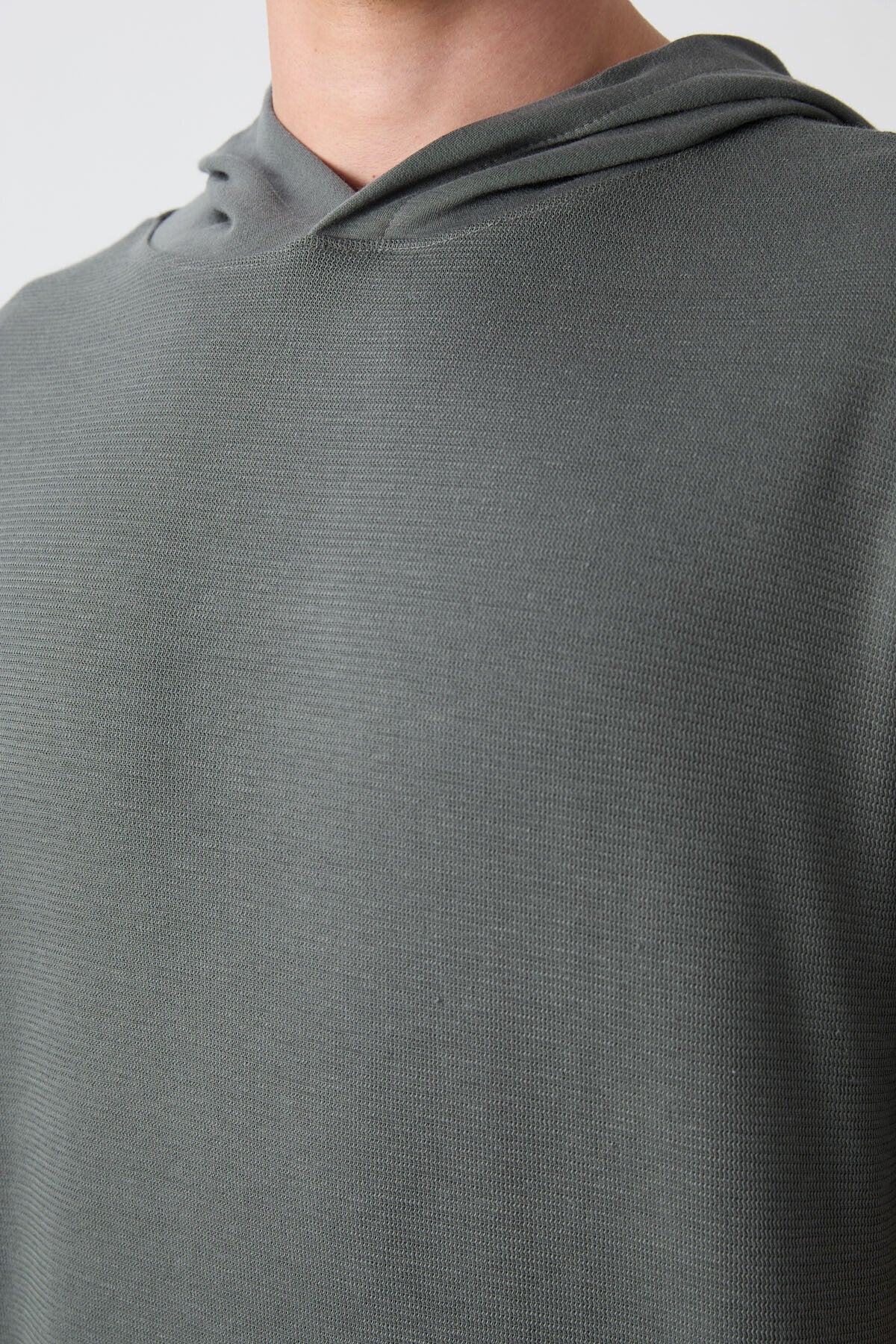 Cotton Thick Textured Surface Oversize Fit Basic Men's T-Shirt - 88335