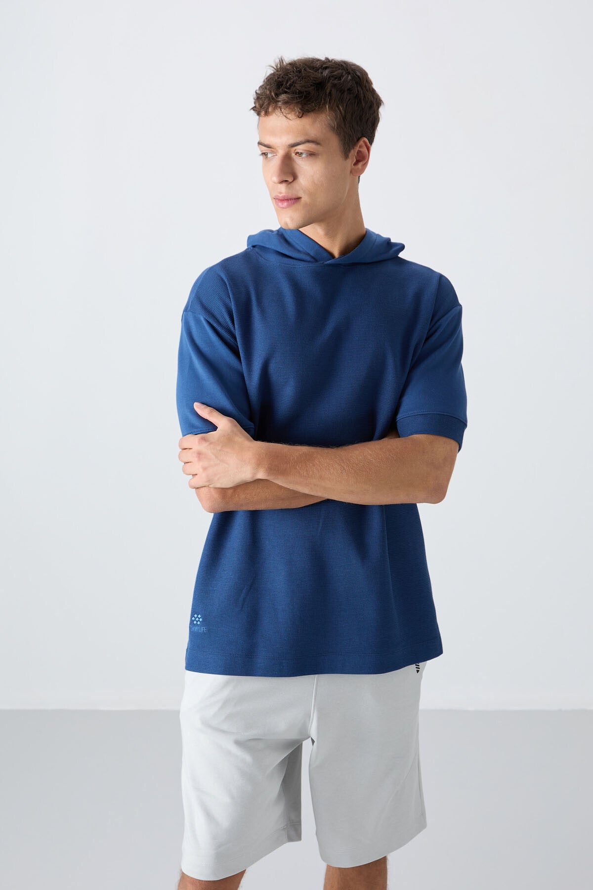 Parliament Cotton Thick Textured Surface Oversize Fit Basic Men's T-Shirt - 88335