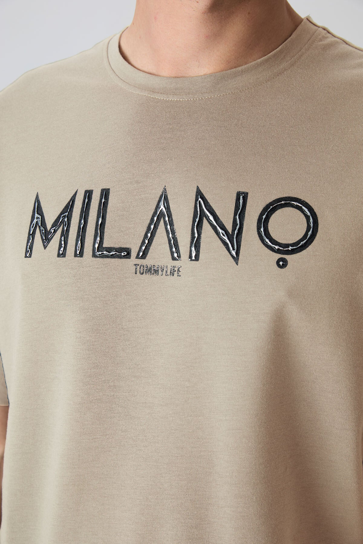 Cotton Thick Soft Textured Oversize Fit Printed Men's T-Shirt - 88345