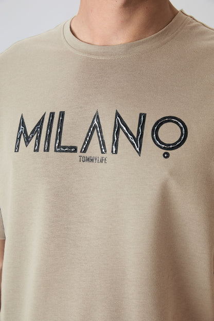 Cotton Thick Soft Textured Oversize Fit Printed Men's T-Shirt - 88345