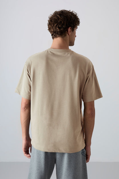 Cotton Thick Soft Textured Oversize Fit Printed Men's T-Shirt - 88345