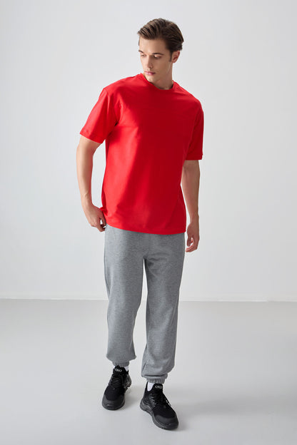 Fiesta Cotton Thick Soft Textured Oversize Fit Basic Men's T-Shirt - 88378